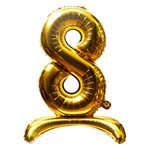 "32"" Stand Up Gold Number 8 Balloon"