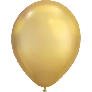"Chromed Gold / Or Chromé (50CT) Party Zone 12"" Latex Balloo