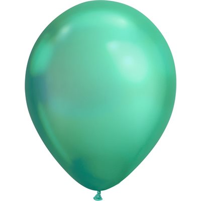 "Chromed Green / Vert Chromé (50CT) Party Zone 12"" Latex Ball