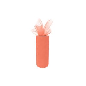 TULLE FIN CORAIL 6''X25 VGS